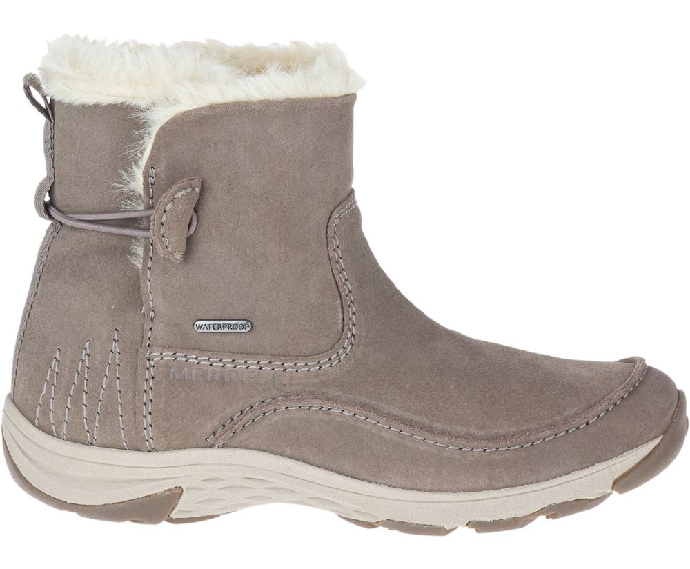 Merrell Boots Beige - Approach Sage Pull On Polar Waterproof - Womens 34KOEBAGM